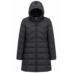 Lauren Ralph Lauren Puffer Jacket Womens Small Hooded Quilted Black Reg 2010s